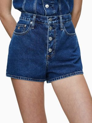 calvin klein denim shorts womens