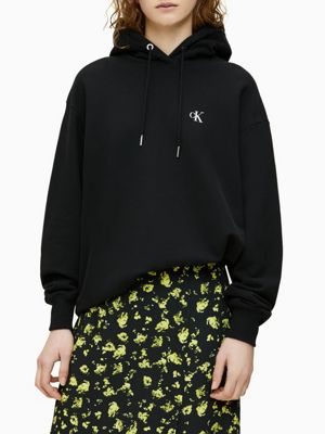  oversized organic cotton logo hoodie for women calvin klein jeans