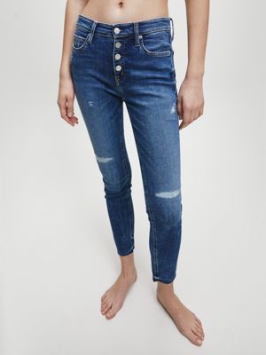 calvin klein mid rise skinny ankle jeans