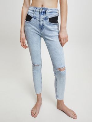 calvin klein high rise skinny ankle jeans