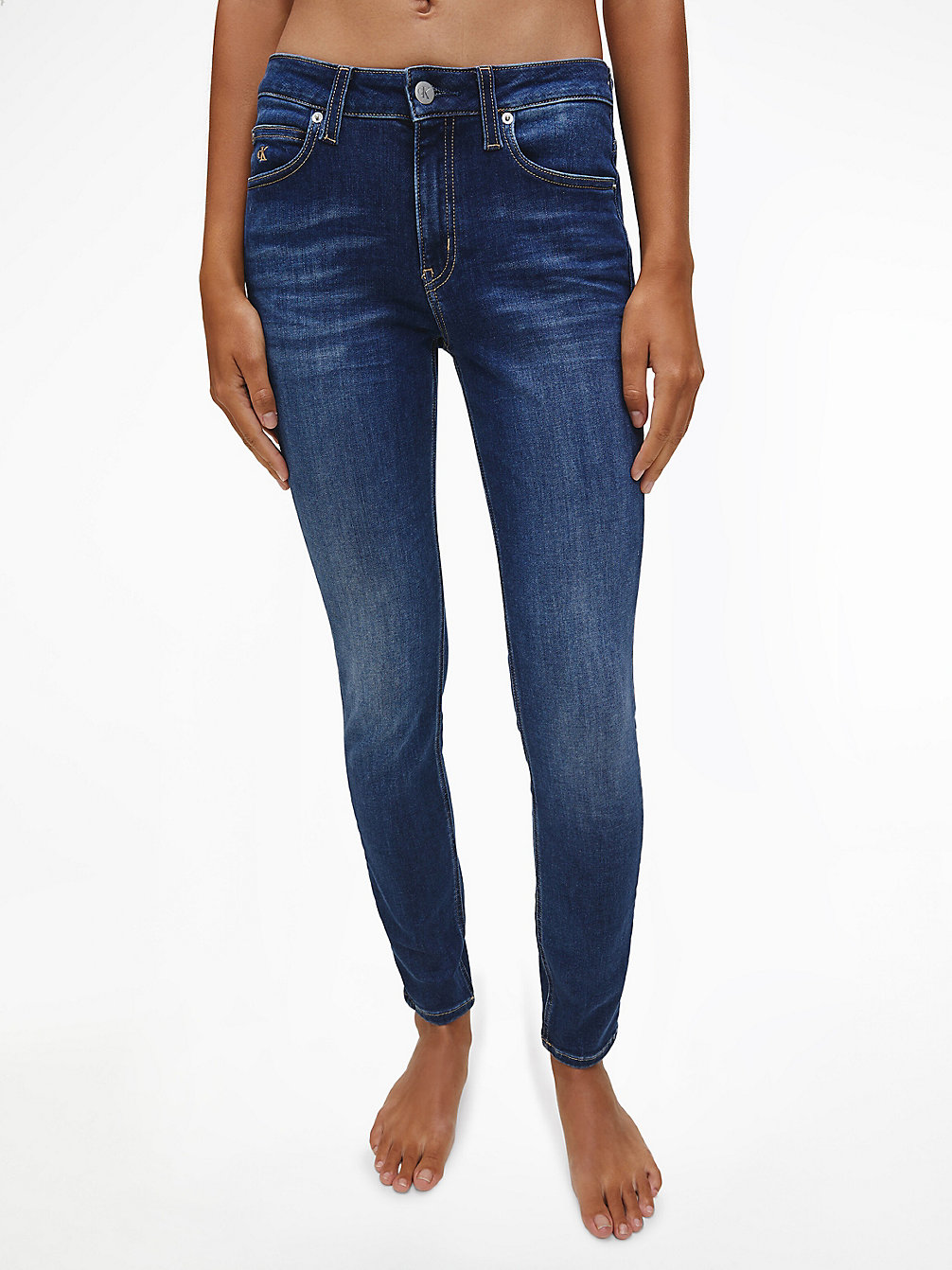 ZZ001 MID BLUE > Mid Rise Skinny Jeans > undefined dames - Calvin Klein