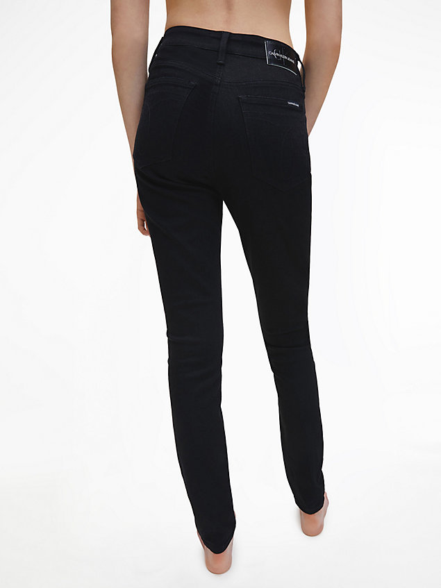 jeans skinny de tiro alto black de mujer calvin klein jeans
