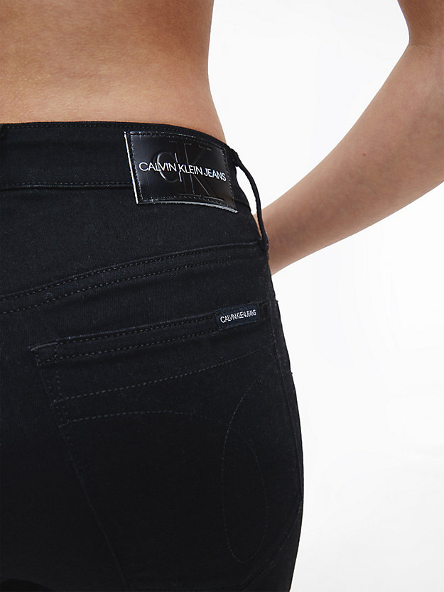 ZZ003 BLACK Jeans skinny de tiro alto de mujer CALVIN KLEIN JEANS