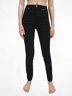 high rise dark jeans