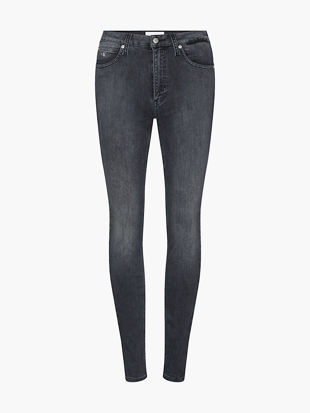 grey high rise skinny jeans für damen - calvin klein jeans