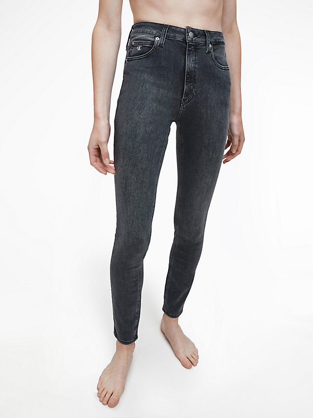 high rise skinny jeans grey de mujer calvin klein jeans