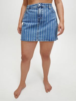 calvin klein denim mini skirt