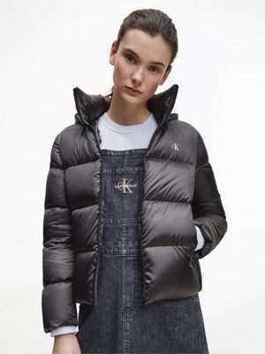 calvin klein hooded puffer jacket