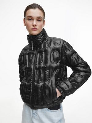 calvin klein puffer jacket black