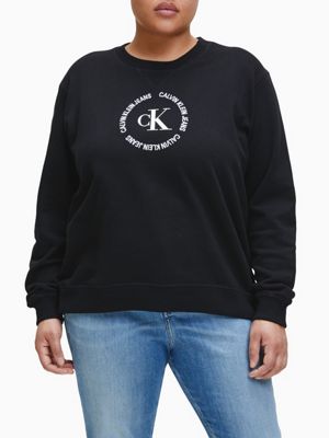 plus size relaxed logo sweatshirt for women calvin klein jeans