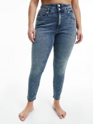  plus size high rise skinny ankle jeans for women calvin klein jeans