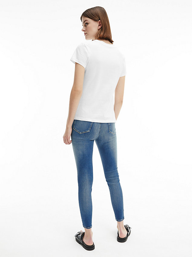 white zestaw 2 wąskich t-shirtów bawełnianych dla kobiety - calvin klein jeans