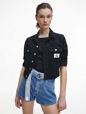 calvin klein cropped denim jacket