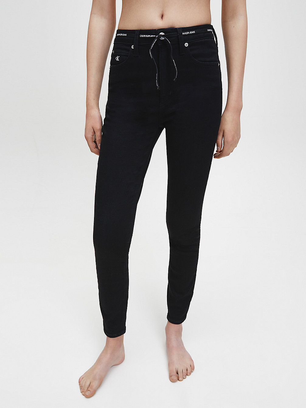 BB217 - RINSE BLACK LACE WB High Rise Super Skinny Enkellange Jeans undefined dames Calvin Klein