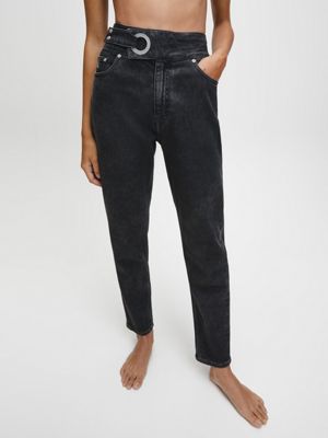 calvin klein high waisted mom jeans