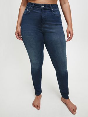 Plus Size High Rise Skinny Ankle Jeans 