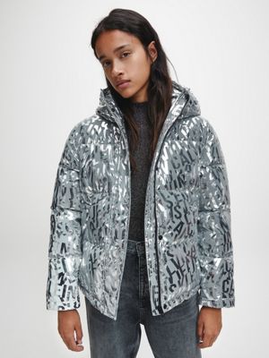 calvin klein silver jacket