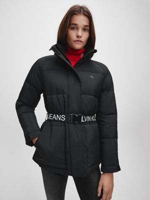 calvin klein puffer jacket black