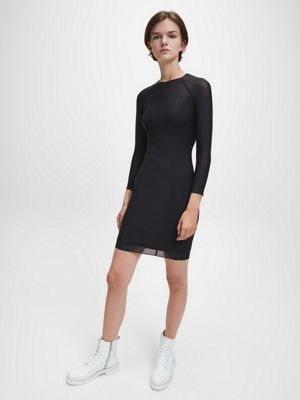 mesh body dress