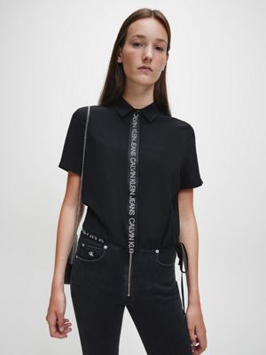 Damenblusen Leinen Hemdblusen Calvin Klein