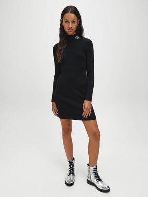 black jean jumper dress