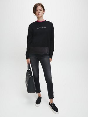 calvin klein womens black jumper