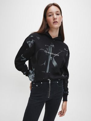 black calvin klein hoodie women's