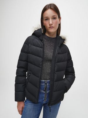 calvin klein recycled polyester down puffer jacket