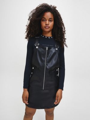 calvin klein leather dress