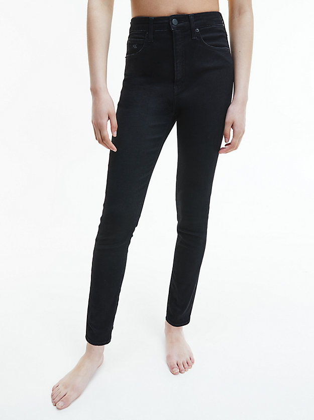 jean super skinny high rise longueur cheville black pour femmes calvin klein jeans