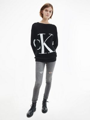 black cotton jumper ladies