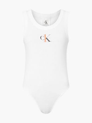calvin klein bodysuit white