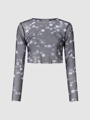 black mesh long sleeve
