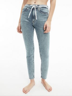  high rise skinny ankle jeans for women calvin klein jeans