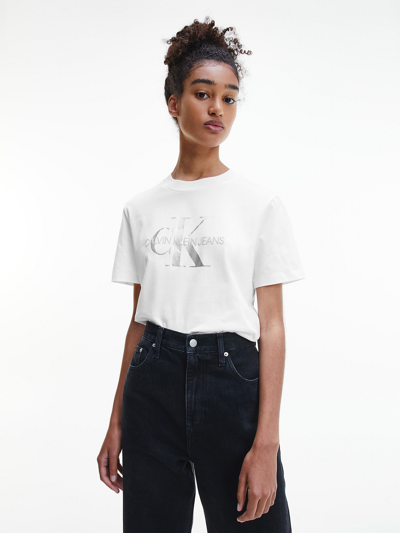 Organic Cotton Metallic Logo T-shirt Calvin Klein® | J20J216808YAF