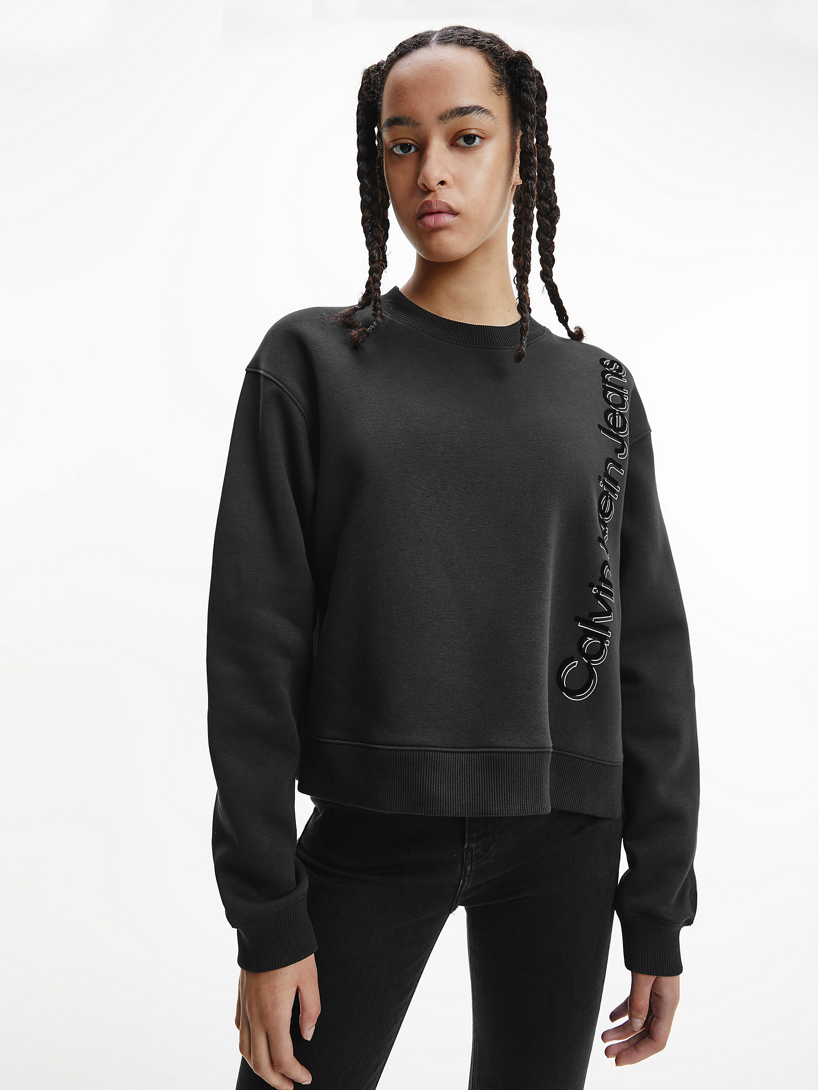 CK Black Relaxed Logo Sweatshirt undefined women Calvin Klein