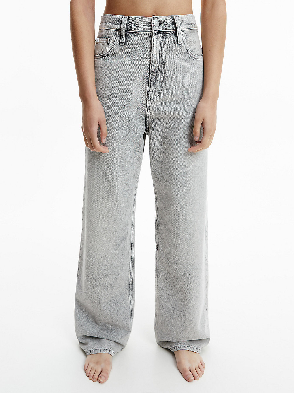 High Rise Relaxed Jeans > DENIM GREY > undefined donna > Calvin Klein