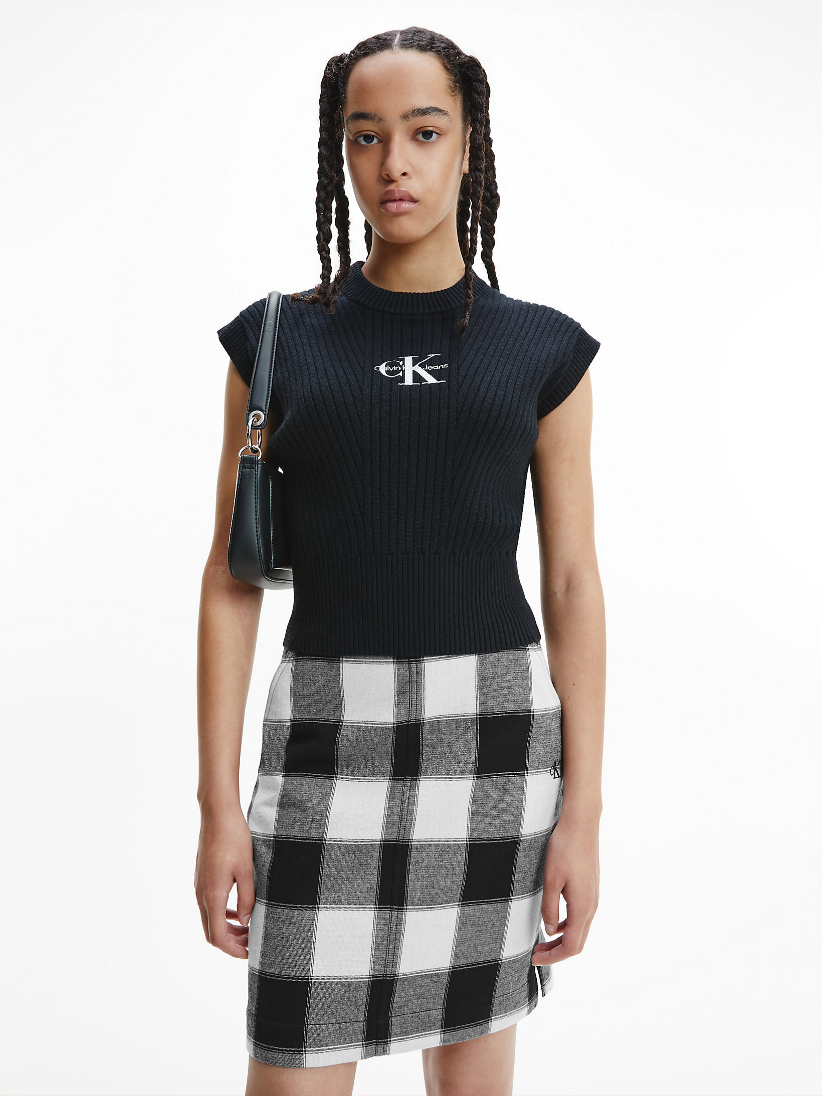CK Black Logo Embroidered Vest undefined women Calvin Klein