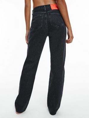 DENIM BLACK High Rise Straight Jeans for women CALVIN KLEIN JEANS