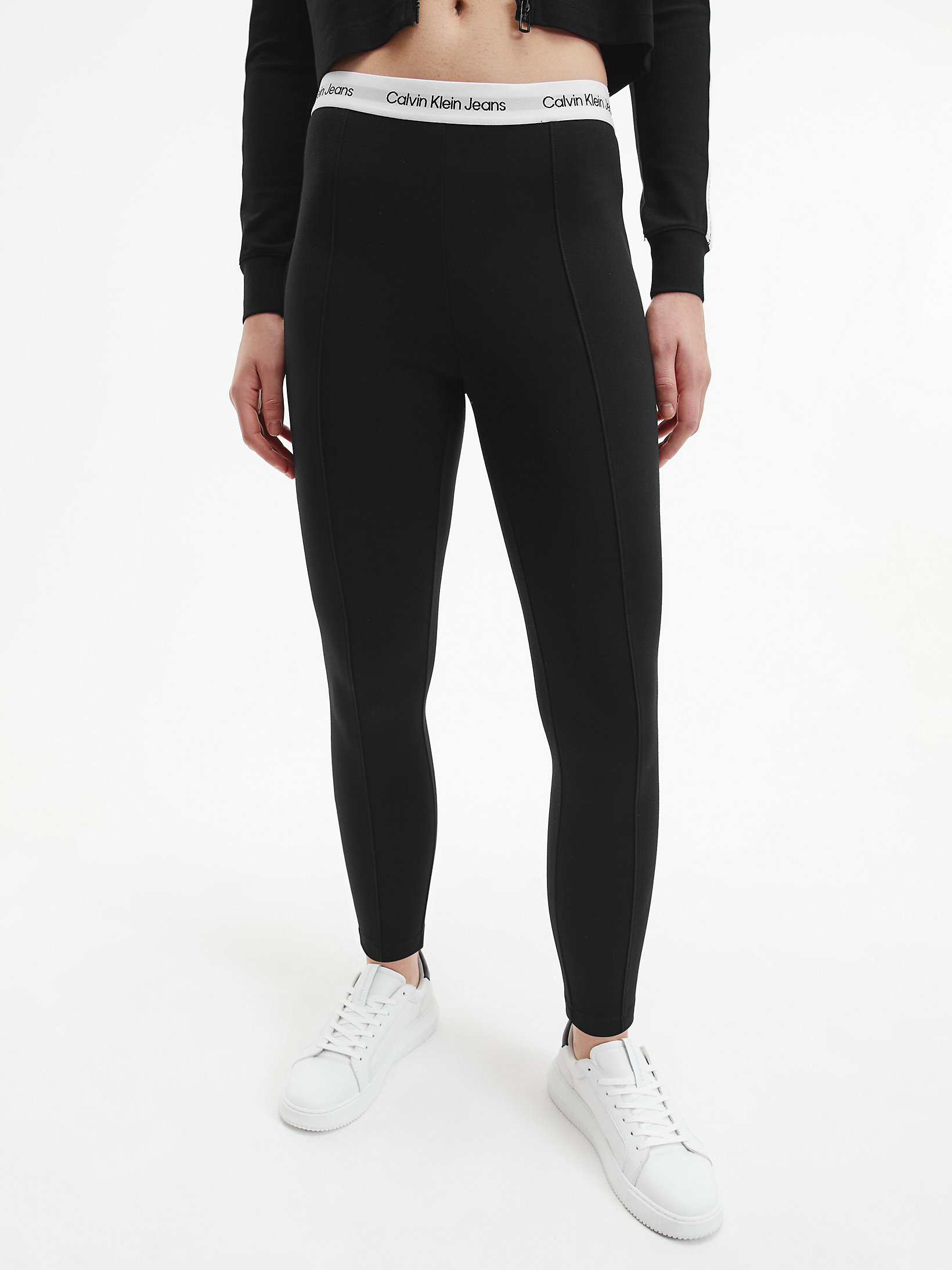 CK Black > 7/8 Legging Met Tailleband Met Logo > undefined dames - Calvin Klein
