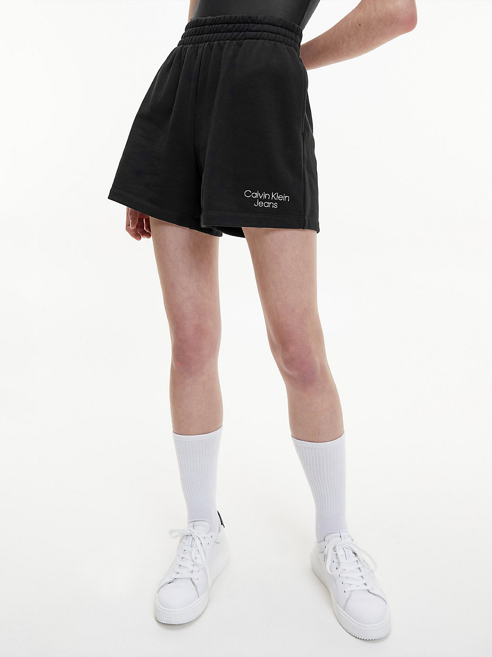 CK BLACK > Свободные шорты из хлопковой махровой ткани > undefined Женщины - Calvin Klein