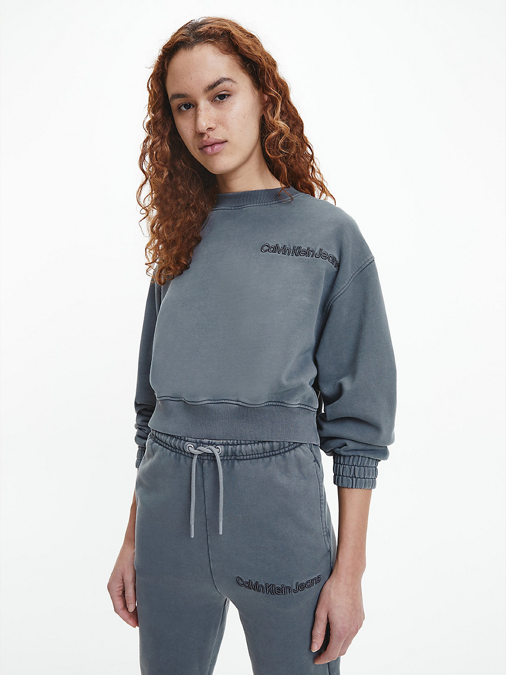 STORM FRONT Oversized Washed Cotton Sweatshirt undefined women Calvin Klein