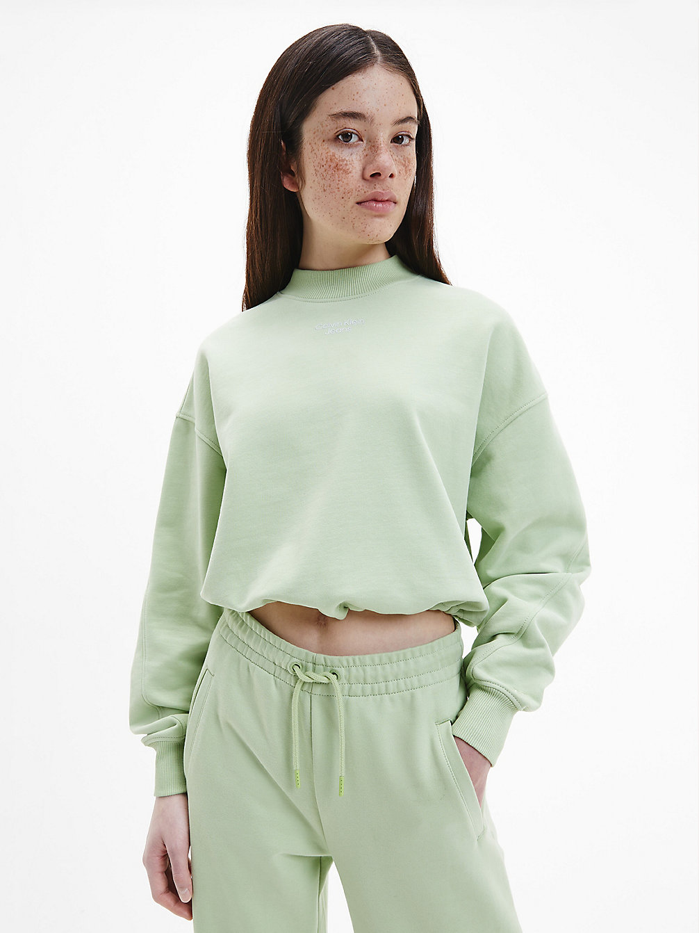 JADED GREEN Sweat-Shirt Relaxed À Cordon De Serrage undefined femmes Calvin Klein