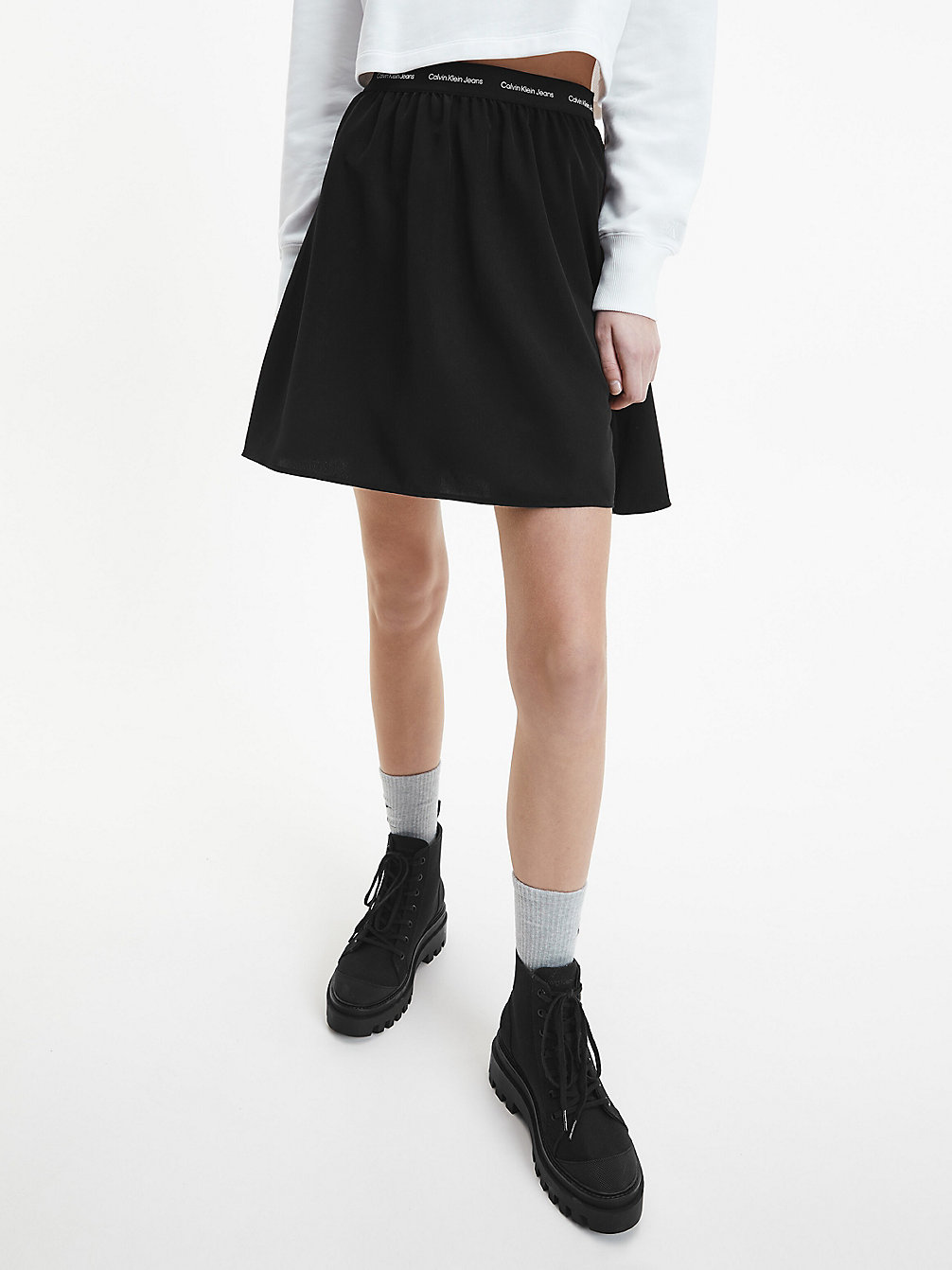 CK BLACK Recycled Logo Waistband Mini Skirt undefined women Calvin Klein