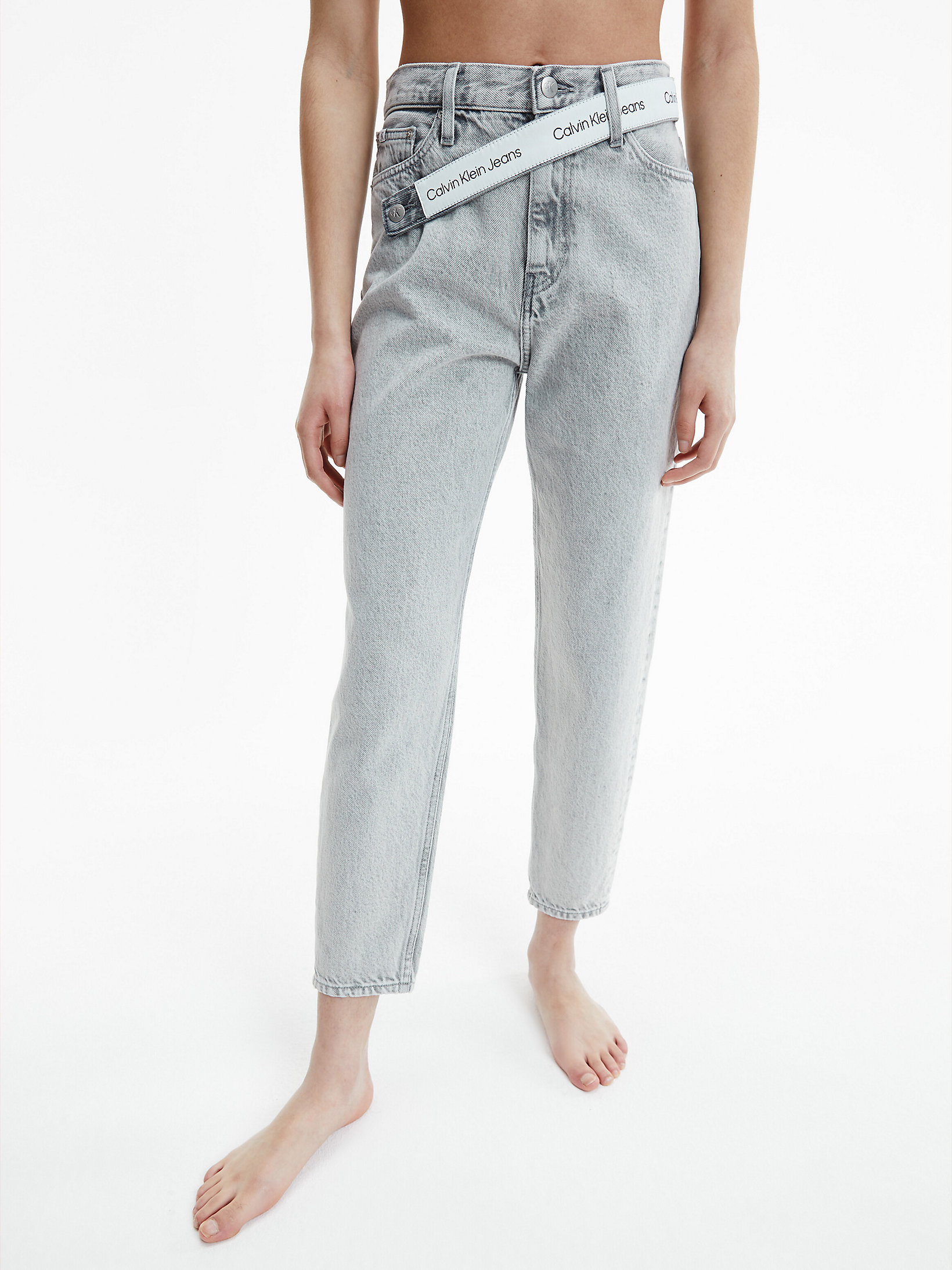 Denim Grey Mom Jeans undefined donna Calvin Klein