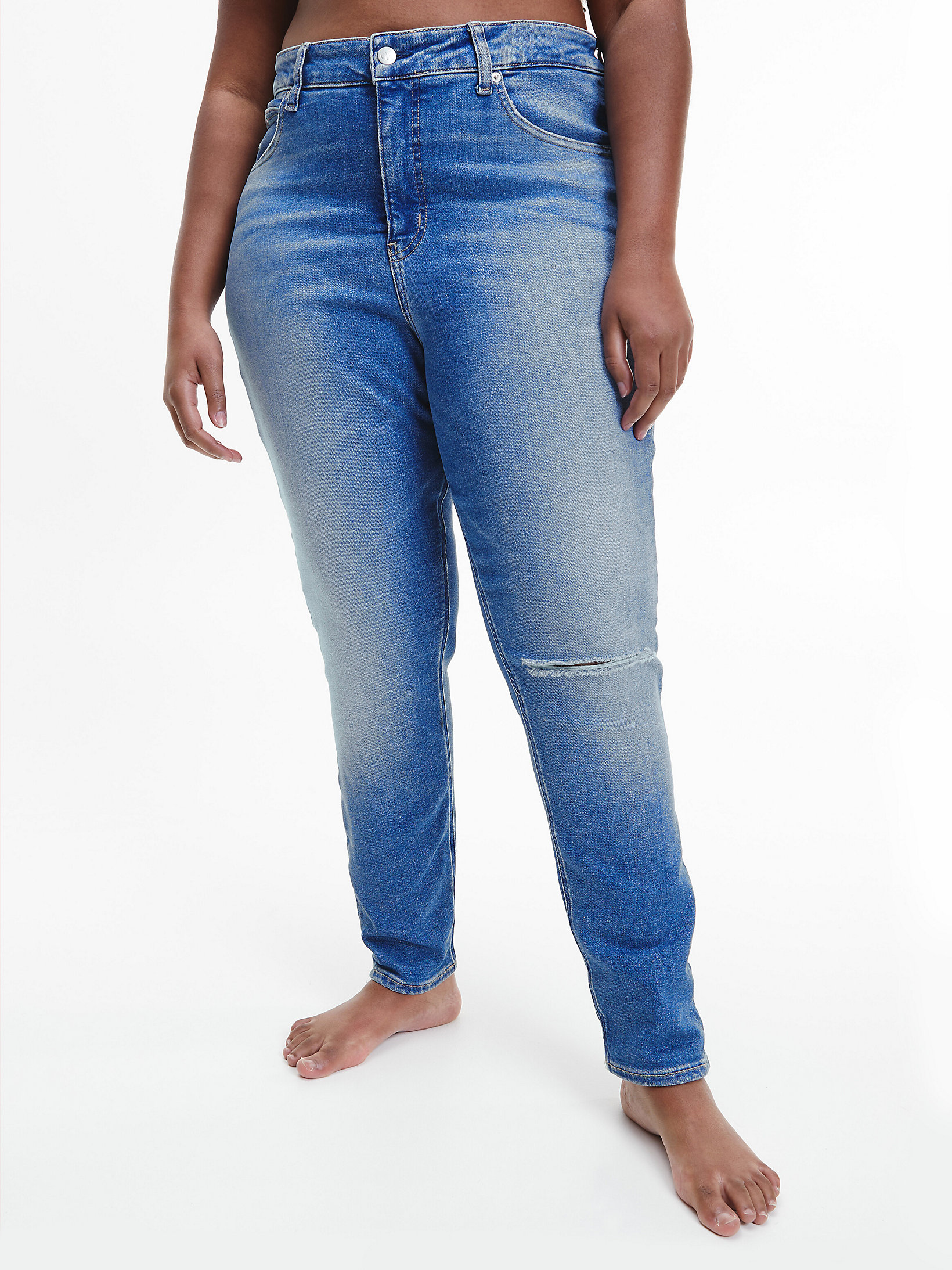 Denim Medium Plus Size High Rise Skinny Ankle Jeans undefined women Calvin Klein