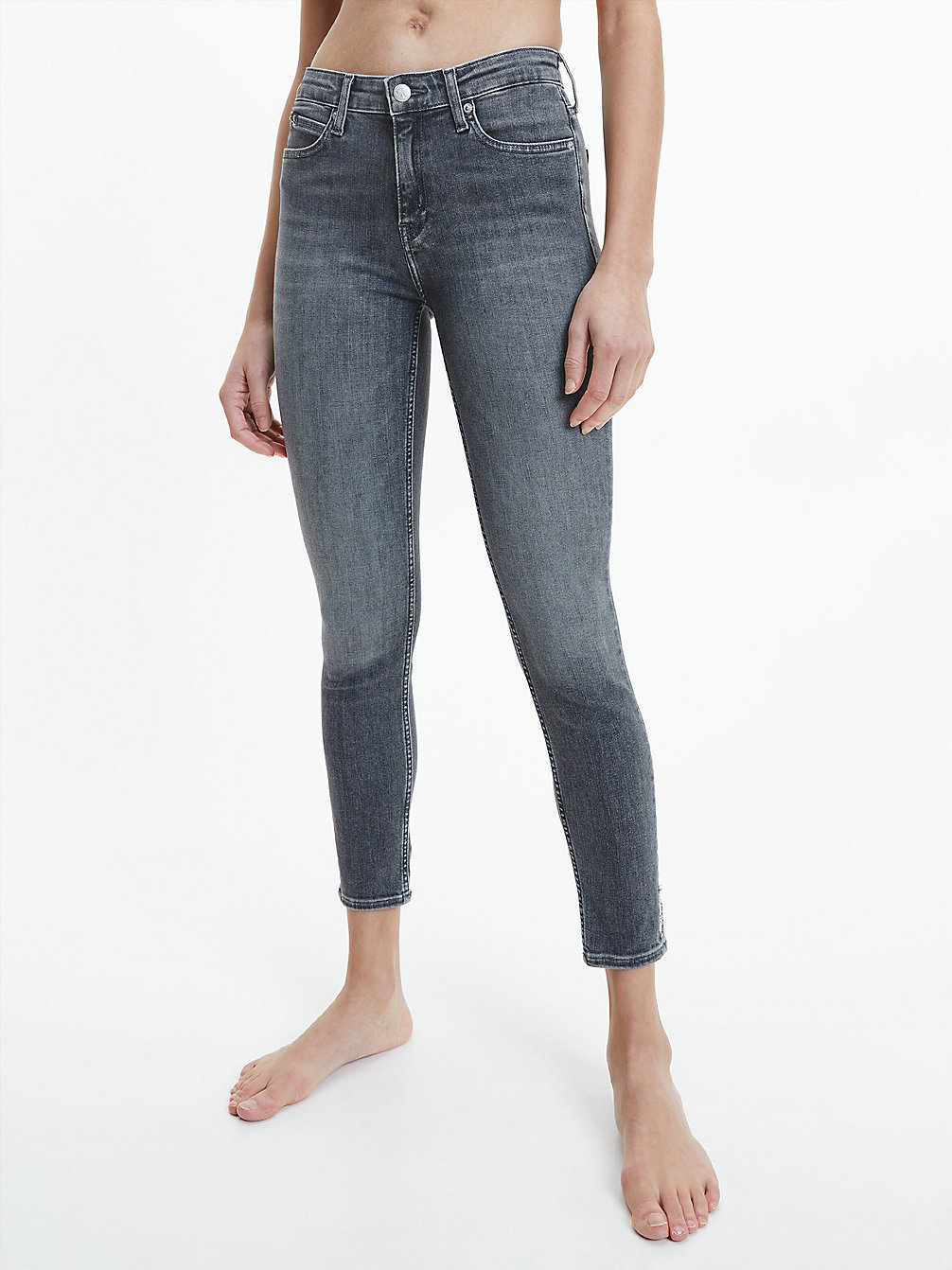 DENIM GREY Mid Rise Skinny Enkellange Jeans undefined dames Calvin Klein