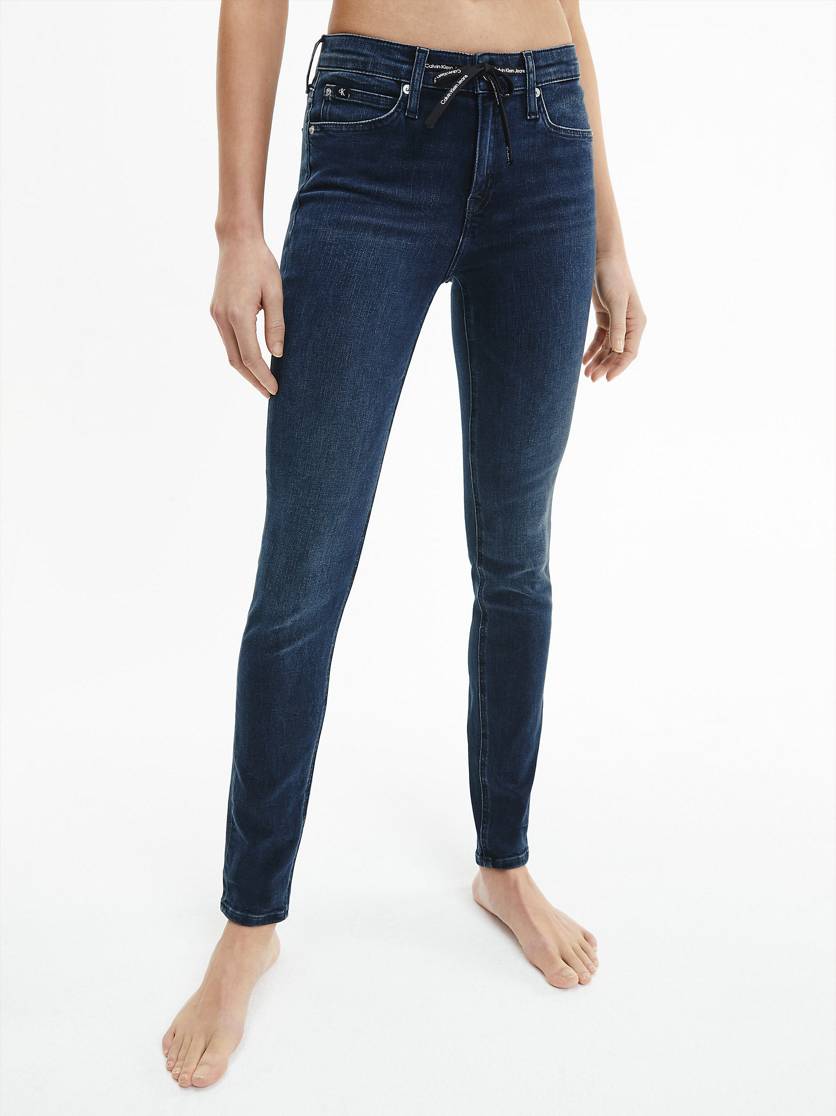 Denim Black Mid Rise Skinny Jeans undefined dames Calvin Klein
