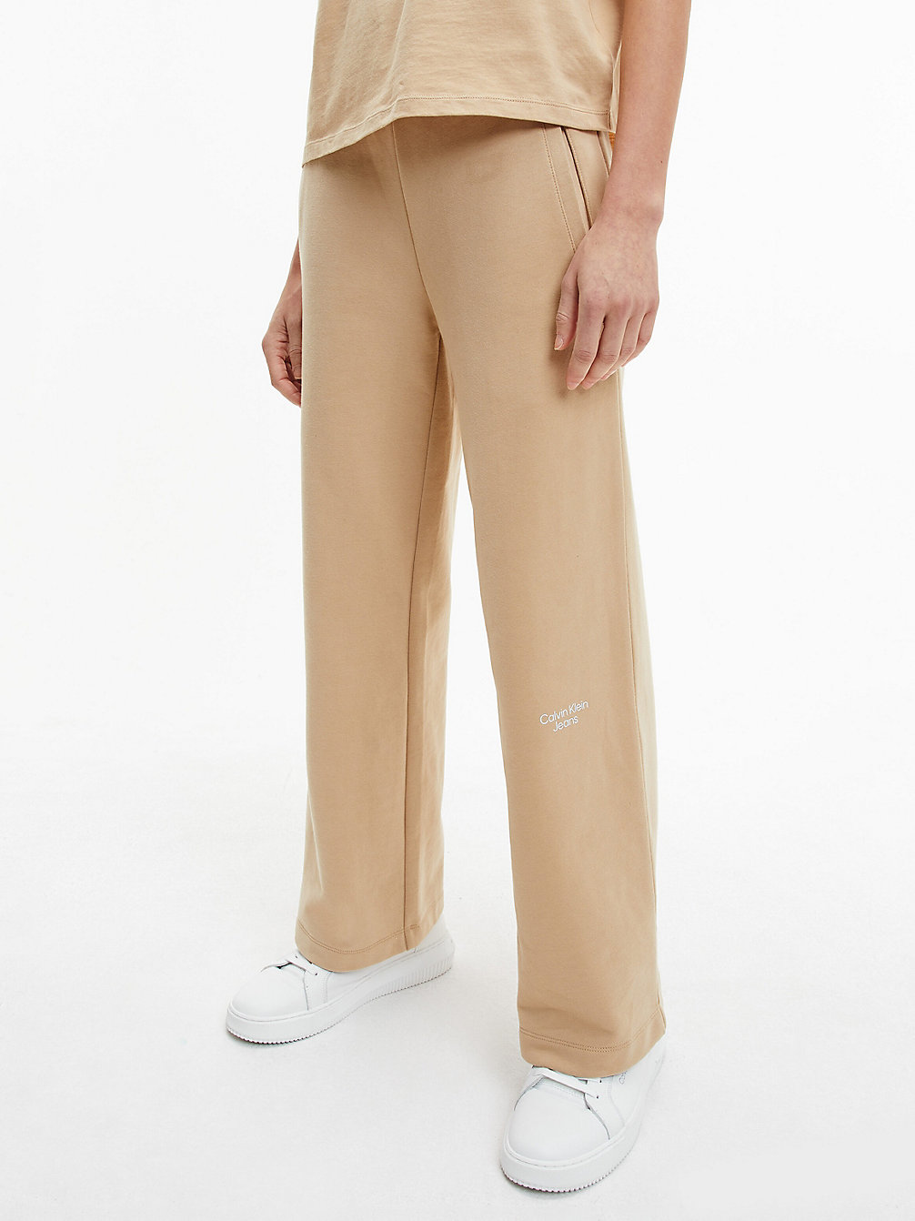 TAWNY SAND Pantalon De Jogging À Jambes Larges undefined femmes Calvin Klein