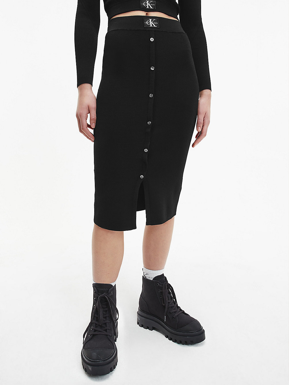 CK BLACK Soft Knit Pencil Skirt undefined women Calvin Klein